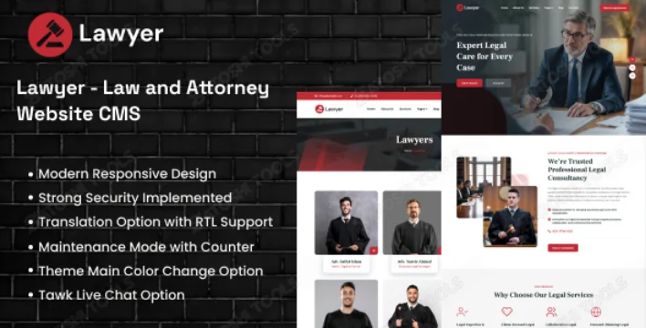 Lawyer v2.0 - Law and Attorney Website CMS